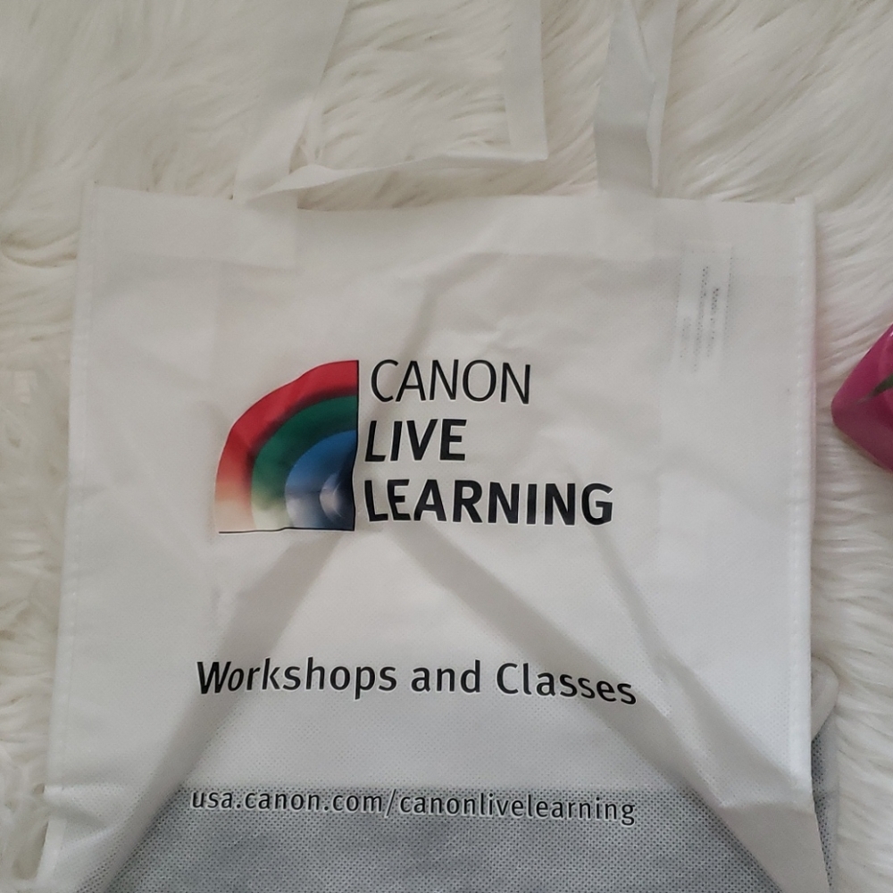 Canon Live Learning White Tote Bag